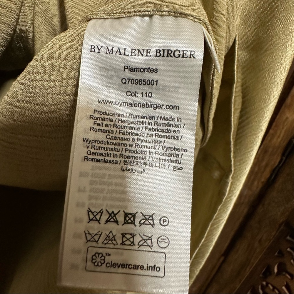 NEW By Malene Birger Piamontes Satin Golden Blouse size 38 or M‎ - Picture 9 of 12